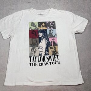 Taylor Swift Eras Tour T-Shirt Unisex XL White 2023 Concert Merch Graphic Tee